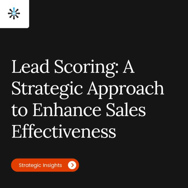 Title Page Reading "Lead Scoring: A Strategic Approach to Enhance Sales Effectiveness"