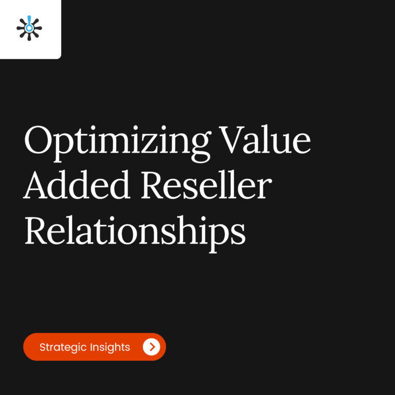 Title Page Reading "Optimizing Value Added Reseller Relationships"