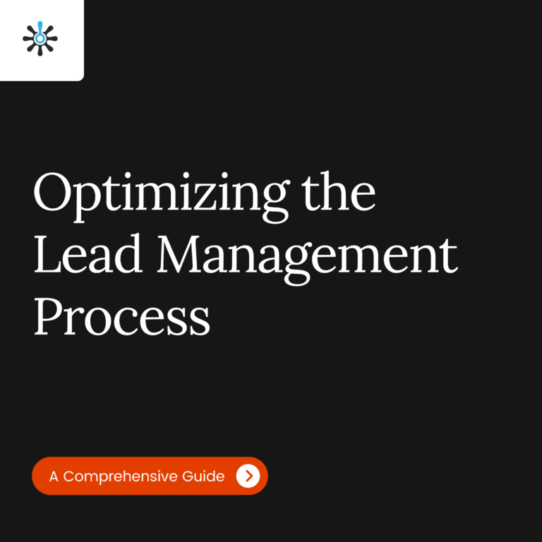 Title Page Reading "Optimizing the Lead Management Process"