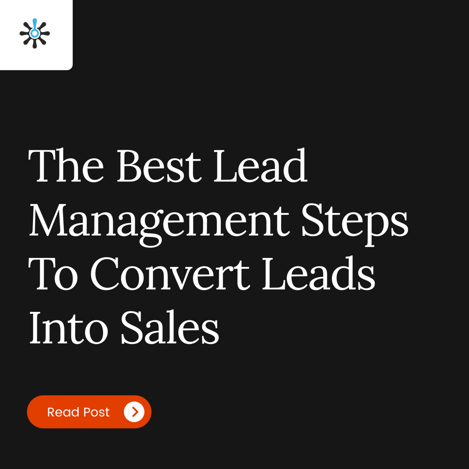 Title Page Reading "The Best Lead Management Steps To Convert Leads Into Sales"