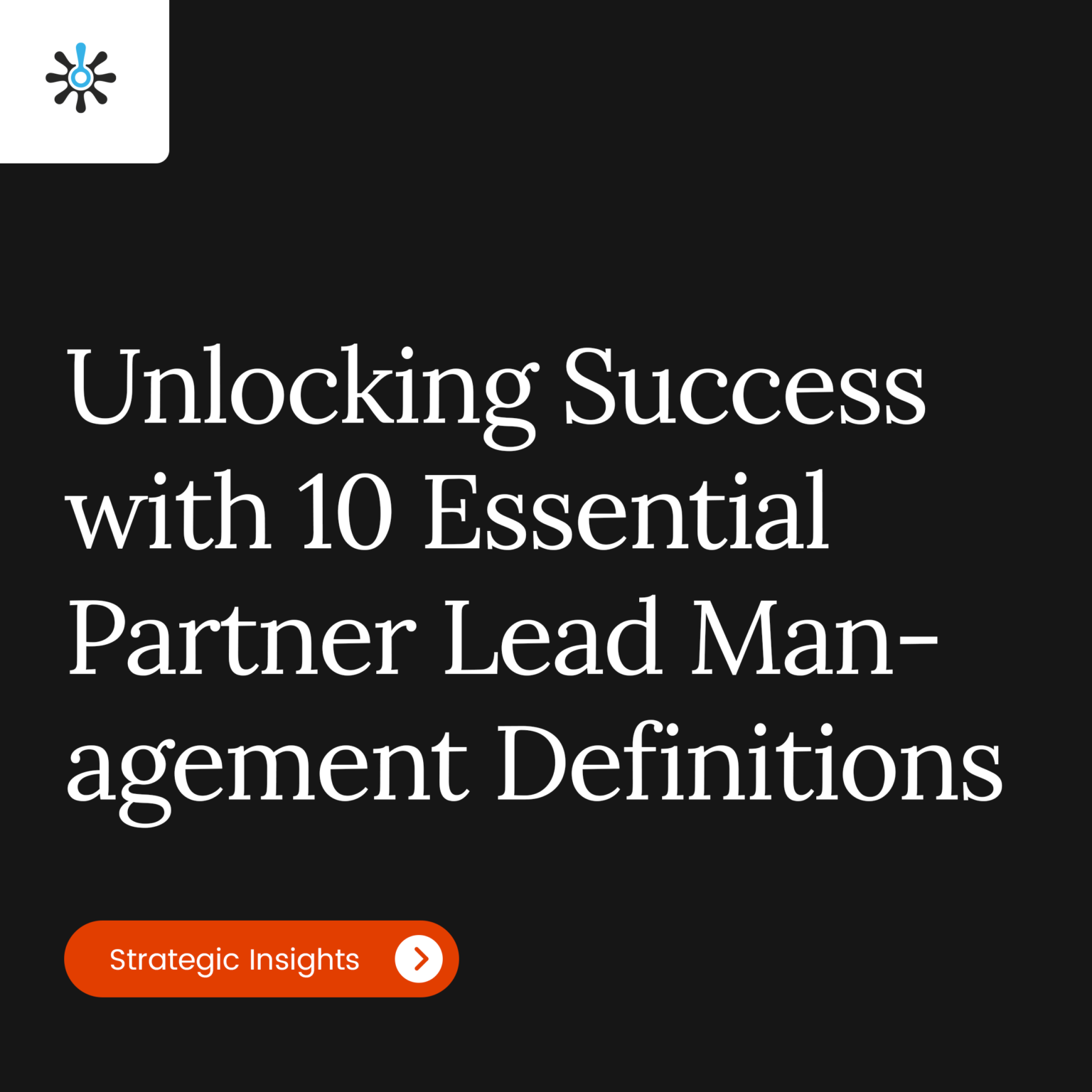 Title Page Reading "Unlocking Success with 10 Essential Partner Lead Management Definitions?"